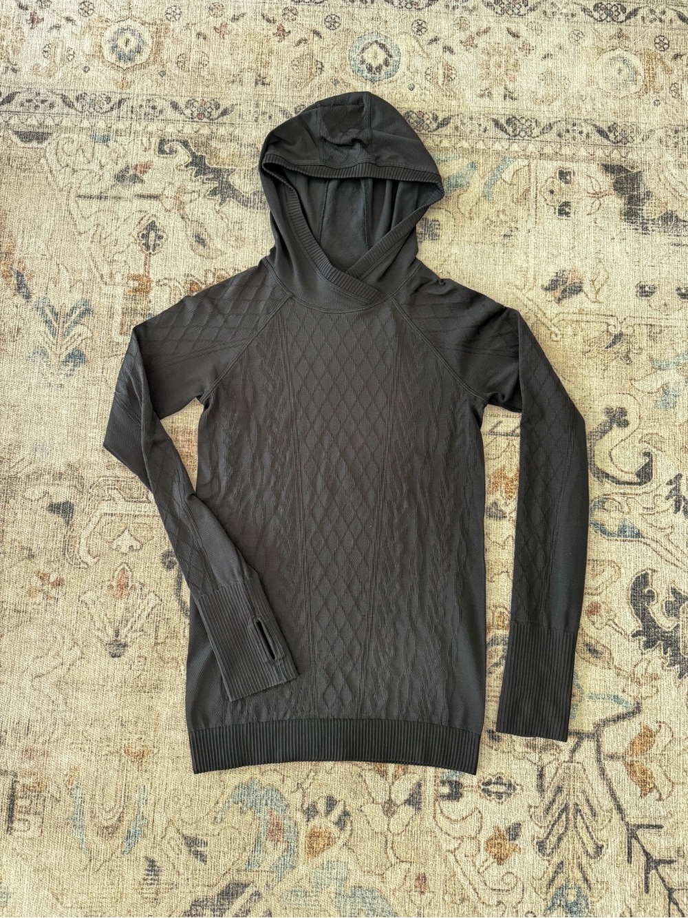 lululemon athletica Black Lightweight Quilted Hoodie